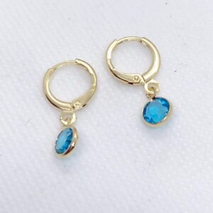 Aros cristales celeste
