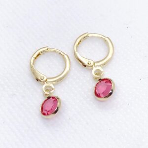 Aros cristales rosa