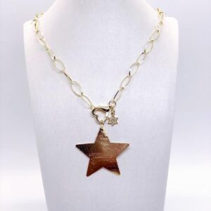 Collar Enchape Oro Colgante Estrella 2
