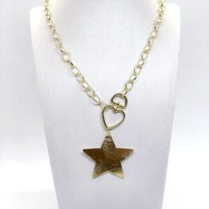 Collar Enchape Oro Colgante Estrtella