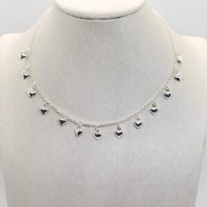 Collar Corazón Enchape Plata