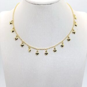 Collar Corazón Enchape Oro